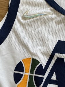Eric Paschall Utah Jazz Game Worn Used Jersey 2022 NBA Playoffs Nike Meigray COA - image 3