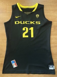 Rowe Oregon Ducks 2011-12 Ncaa Basketball Team Issued Jersey Black Nike Size 46