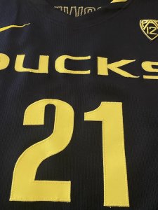 Rowe Oregon Ducks 2011-12 Ncaa Basketball Team Issued Jersey Black Nike Size 46 - image 4