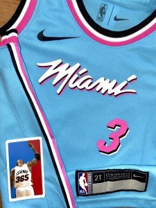 Dwyane Wade Miami Heat Light Blue Vice Toddler Jersey Size 2T Boys Nike NBA #3