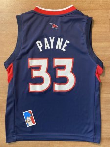 Adreian Payne Atlanta Hawks NBA Jersey Adidas Kids Size Youth Medium #33 Blue - image 4