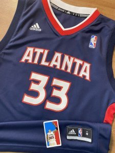 Adreian Payne Atlanta Hawks NBA Jersey Adidas Kids Size Youth Medium #33 Blue