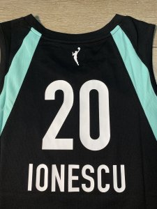 NEW Sabrina Ionescu Rookie New York Liberty WNBA Jersey Black Nike Size L 48 #20 - image 4