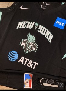 NEW Sabrina Ionescu Rookie New York Liberty WNBA Jersey Black Nike Size L 48 #20 - image 3