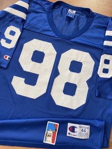 Tony Siragusa Indianapolis Colts Champion NFL Jersey Size 44 Mens Large Ravens - image 7
