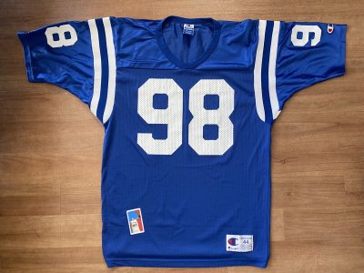 Tony Siragusa Indianapolis Colts Champion NFL Jersey Size 44 Mens Large Ravens - image 4
