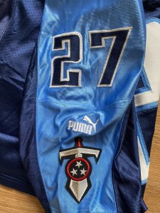 Eddie George Tennessee Titans Procut Authentic Puma NFL Jersey Size 50 L/XL Navy - image 4
