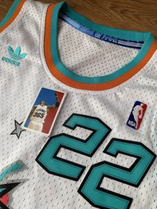Clyde Drexler Size M 1996 NBA All Star Game Adidas Soul Swingman NBA Jersey Mens - image 4