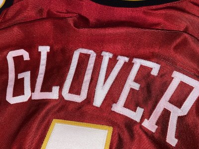 Dion Glover Atlanta Hawks Game Team Issued Champion 1999-2000 NBA Jersey Red #5 - image 4