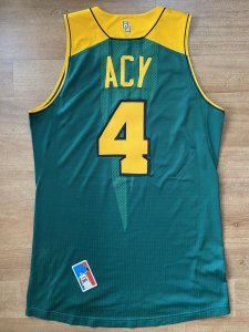 Quincy Acy Baylor Bears Procut Game Jersey Custom Adidas Green Size XL NCAA #4 - image 5