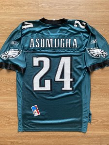 Nnamdi Asomugha Philadelphia Eagles NFL Jersey Size M Reebok Green Mens Cal #24 - image 5