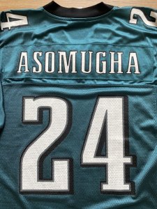 Nnamdi Asomugha Philadelphia Eagles NFL Jersey Size M Reebok Green Mens Cal #24 - image 4
