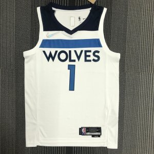 Minnesota Timberwolves White No. 1 Edwards