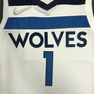 Minnesota Timberwolves White No. 1 Edwards - image 4