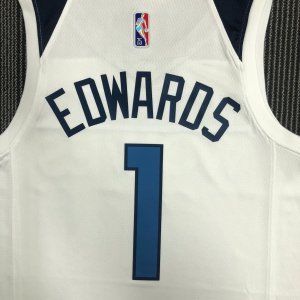 Minnesota Timberwolves White No. 1 Edwards - image 3