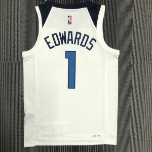 Minnesota Timberwolves White No. 1 Edwards