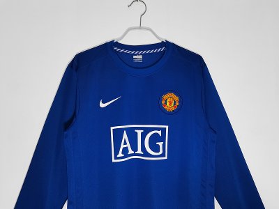 Long Sleeves: 2008/09 season Manchester United two away retro - image 5