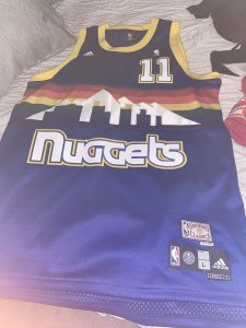 Hardwood classics large throw back jersey +2 length authentic Chris Andersonâbird man âjersey