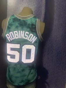 Men's Mitchell & Ness David Robinson Teal San Antonio Spurs 1998-99 Galaxy Swingman Jersey - image 4