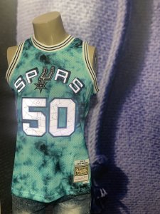 Men's Mitchell & Ness David Robinson Teal San Antonio Spurs 1998-99 Galaxy Swingman Jersey - image 3