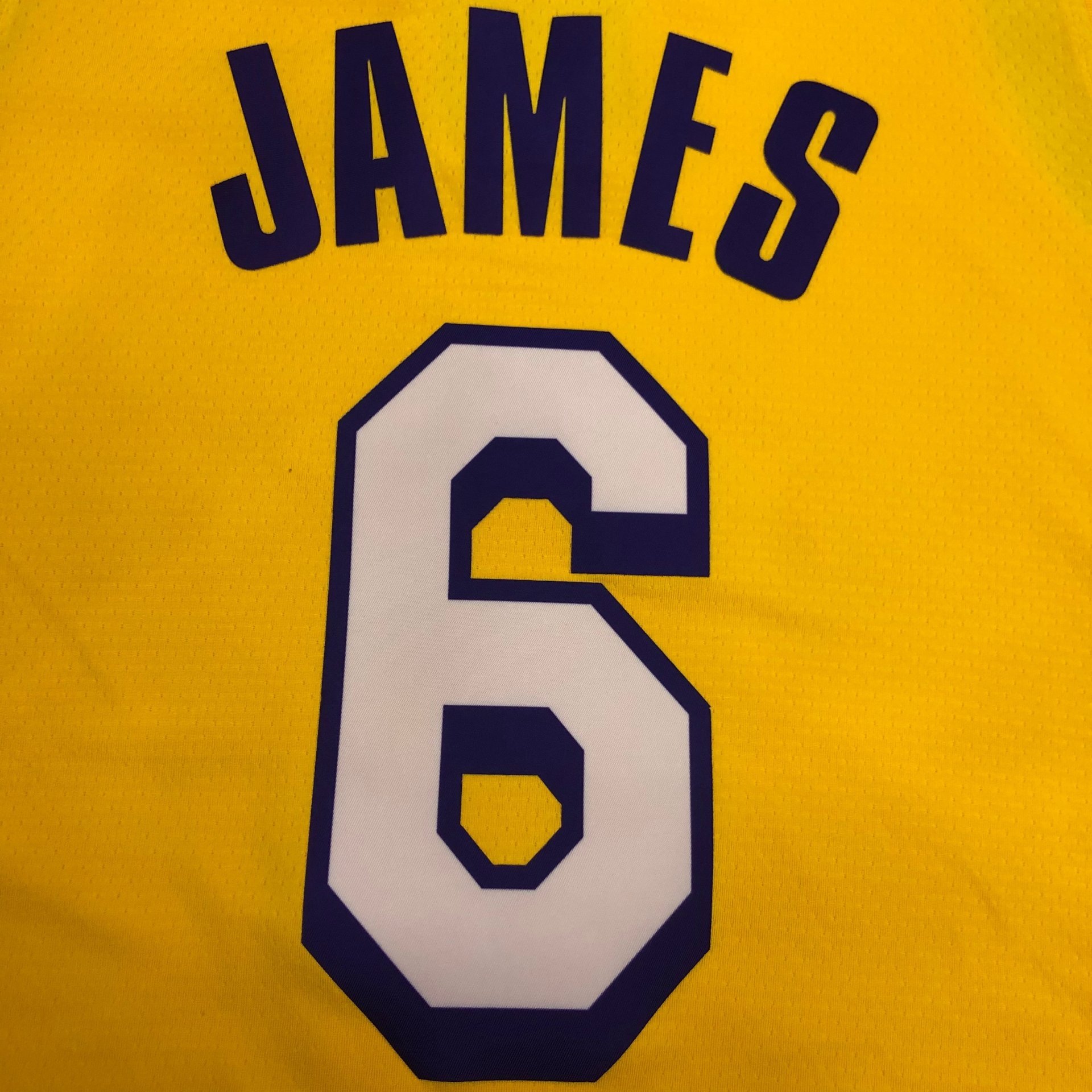 Lebron James #6 Los Angeles Lakers NBA Brand Yellow Jersey Adult