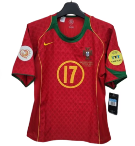 Vintage #17 Cristiano ronaldo football soccer retro Jersey 2004 Portugal euro Jerseyc