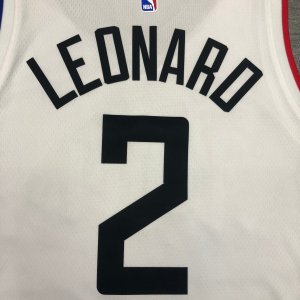 LA Clippers Kawhi Leonard #2 Nike White 2020-2021 Swingman Player Jersey – City Edition - image 5