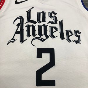 LA Clippers Kawhi Leonard #2 Nike White 2020-2021 Swingman Player Jersey – City Edition - image 7