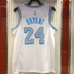 Los Angeles Lakers Kobe Bryant #24 Nike White 2020-2021 Swingman Jersey - City Edition - image 3