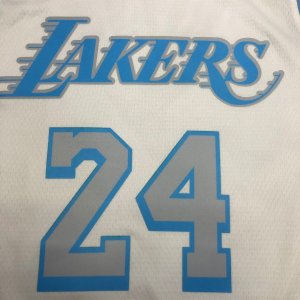 Los Angeles Lakers Kobe Bryant #24 Nike White 2020-2021 Swingman Jersey - City Edition - image 4