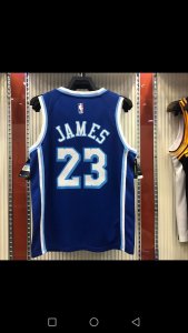Los Angeles Lakers LeBron James #23 Nike Blue 2020 Swingman Jersey - Classic Edit - image 5