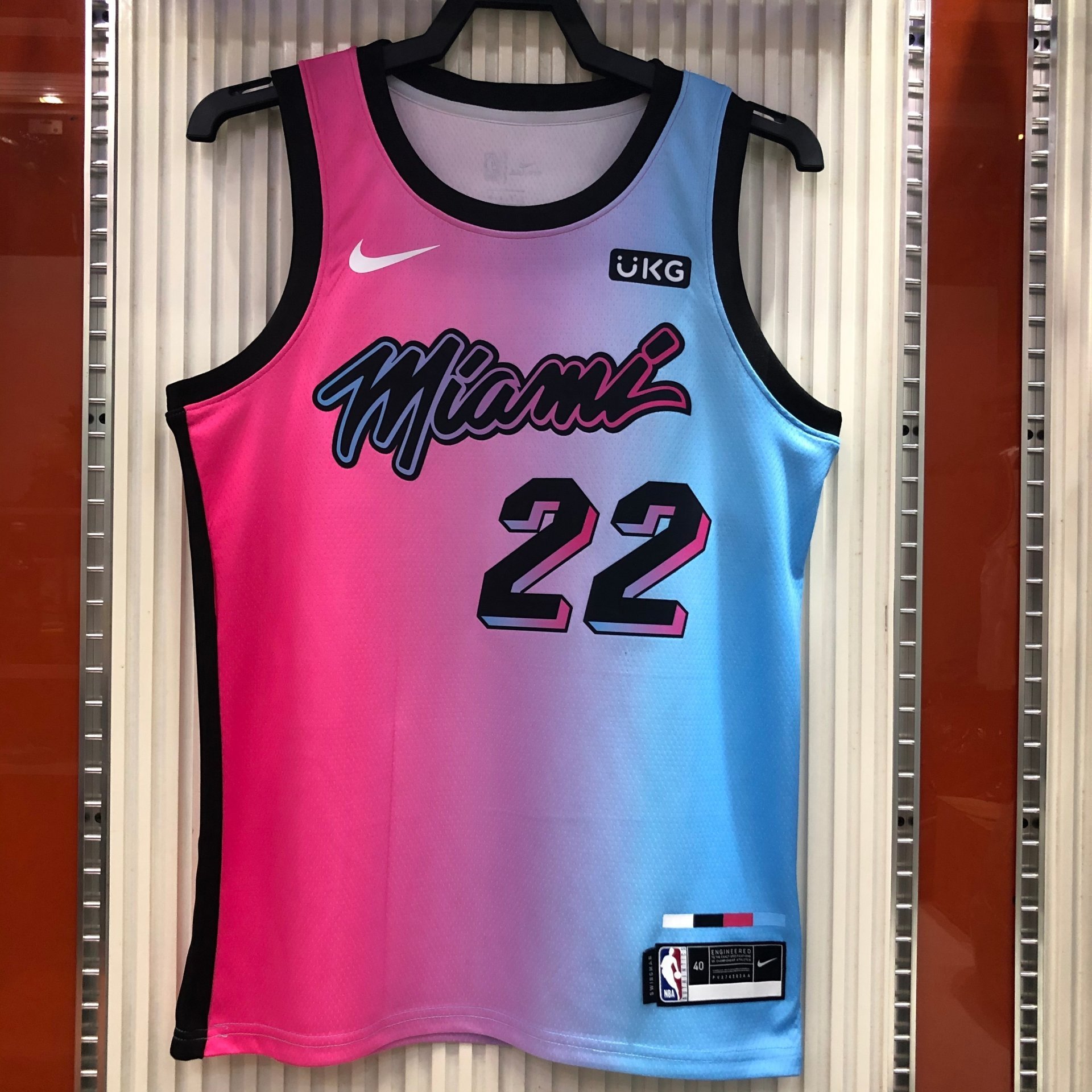 Men's Miami Heat Jimmy Butler No.22 Pink 19-20 Swingman Jersey
