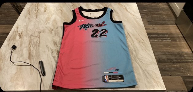 Miami heat Jimmy butler jersey with signature
