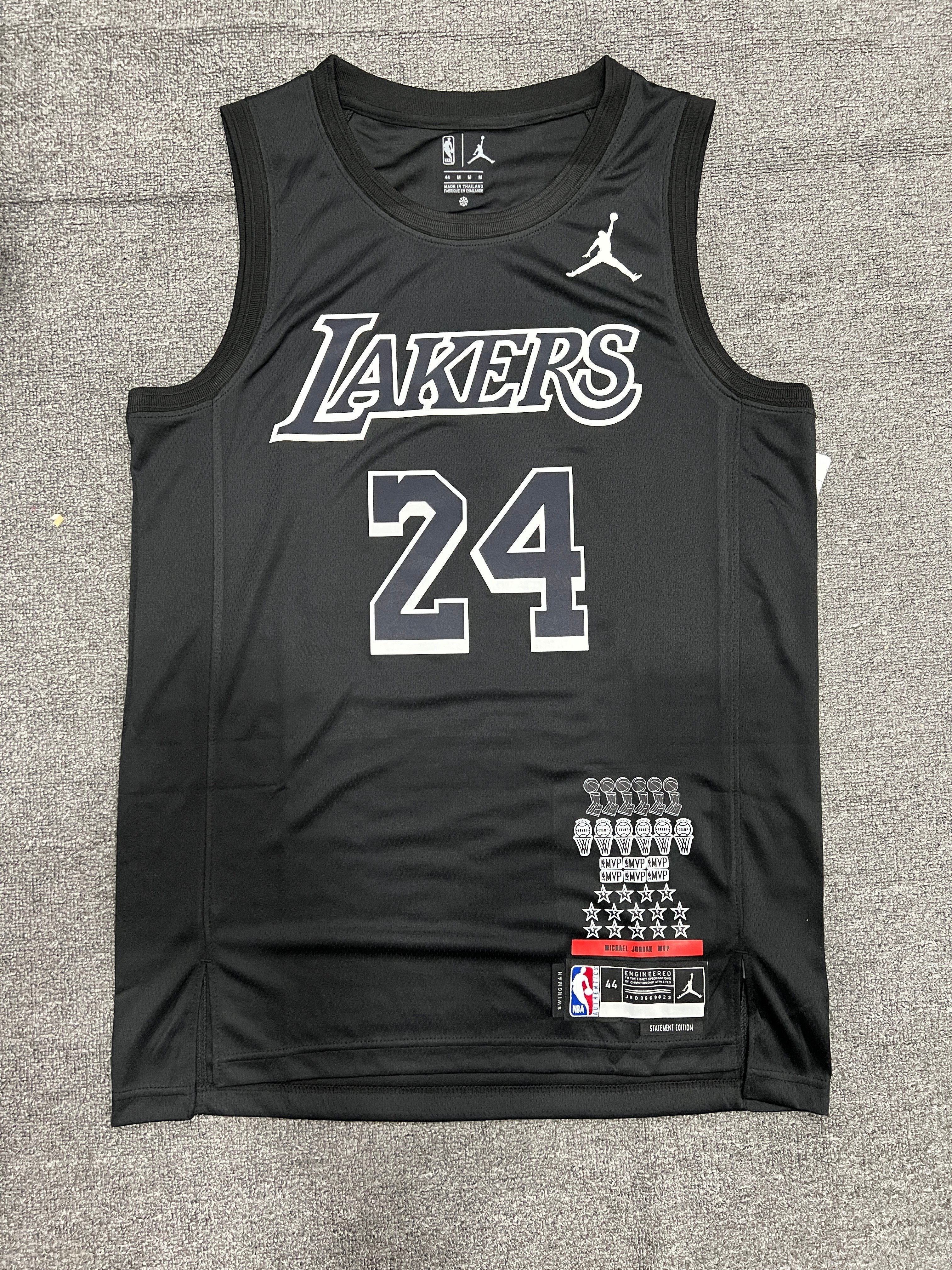 Men's Los Angeles Lakers MPV Kobe Bryant 24 City Edition Basketball Jersey  Swingman Vest White 2020