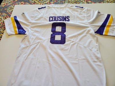 KIRK COUSINS MINNESOTA VIKINGS WHITE AWAY MEN XL JERSEY. NEW. STITCHED