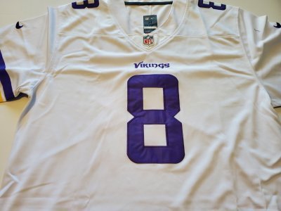 KIRK COUSINS MINNESOTA VIKINGS WHITE AWAY MEN XL JERSEY. NEW. STITCHED