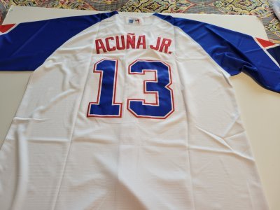 RONALD ACUNA JR. ATLANTA BRAVES WHITE CITY CONNECT MEN XL JERSEY. NEW. STITCHED