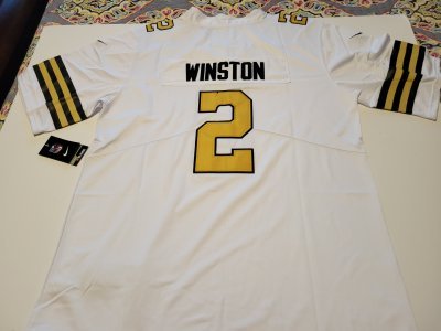 JAMIES WINSTON NEW ORLEANS SAINTS WHITE COLOR RUSH MEN XL JERSEY. NEW. STITCHED