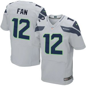 12s Seattle Seahawks Nike Elite Jersey Gray