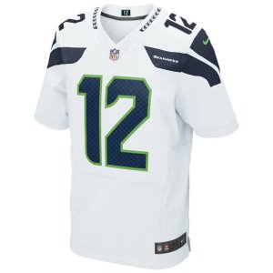 12s Seattle Seahawks Nike Elite Jersey White - image 3