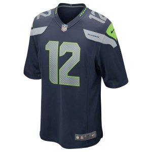 12s Seattle Seahawks Nike Game Jersey College Navy