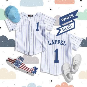 Custom Kids & Youth Pinstripe Baseball Jersey Sports Team Personalized Jersey Size 6 Month to 10 Years - image 4