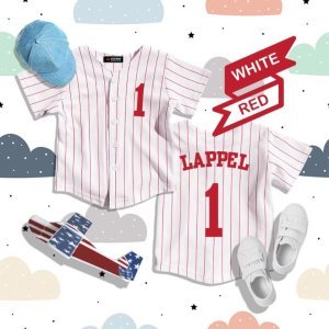 Custom Kids & Youth Pinstripe Baseball Jersey Sports Team Personalized Jersey Size 6 Month to 10 Years