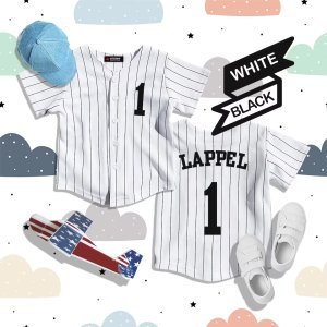 Custom Kids & Youth Pinstripe Baseball Jersey Sports Team Personalized Jersey Size 6 Month to 10 Years