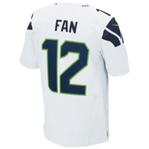 12s Seattle Seahawks Nike Elite Jersey White