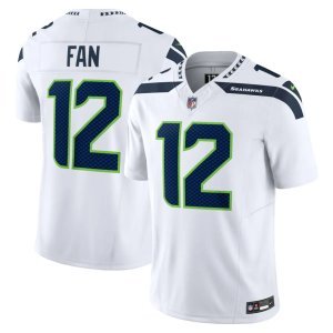 12th Fan Seattle Seahawks Nike Vapor F.U.S.E. Limited Jersey White