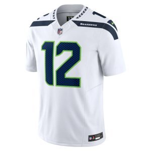 12th Fan Seattle Seahawks Nike Vapor F.U.S.E. Limited Jersey White