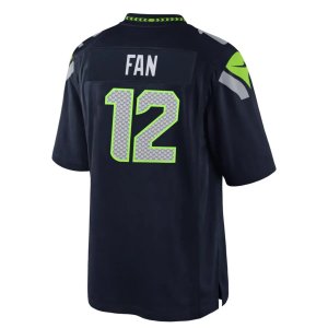 12th Fan Seattle Seahawks Nike Youth Game Jersey Navy - image 3
