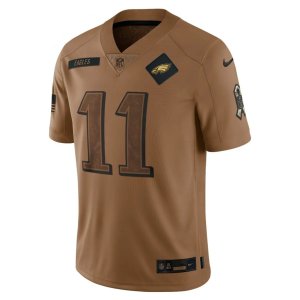 A.J. Brown Philadelphia Eagles Nike 2023 Salute To Service Limited Jersey Brown - image 3