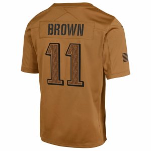 A.J. Brown Philadelphia Eagles Nike Youth 2023 Salute To Service Limited Jersey Brown - image 3